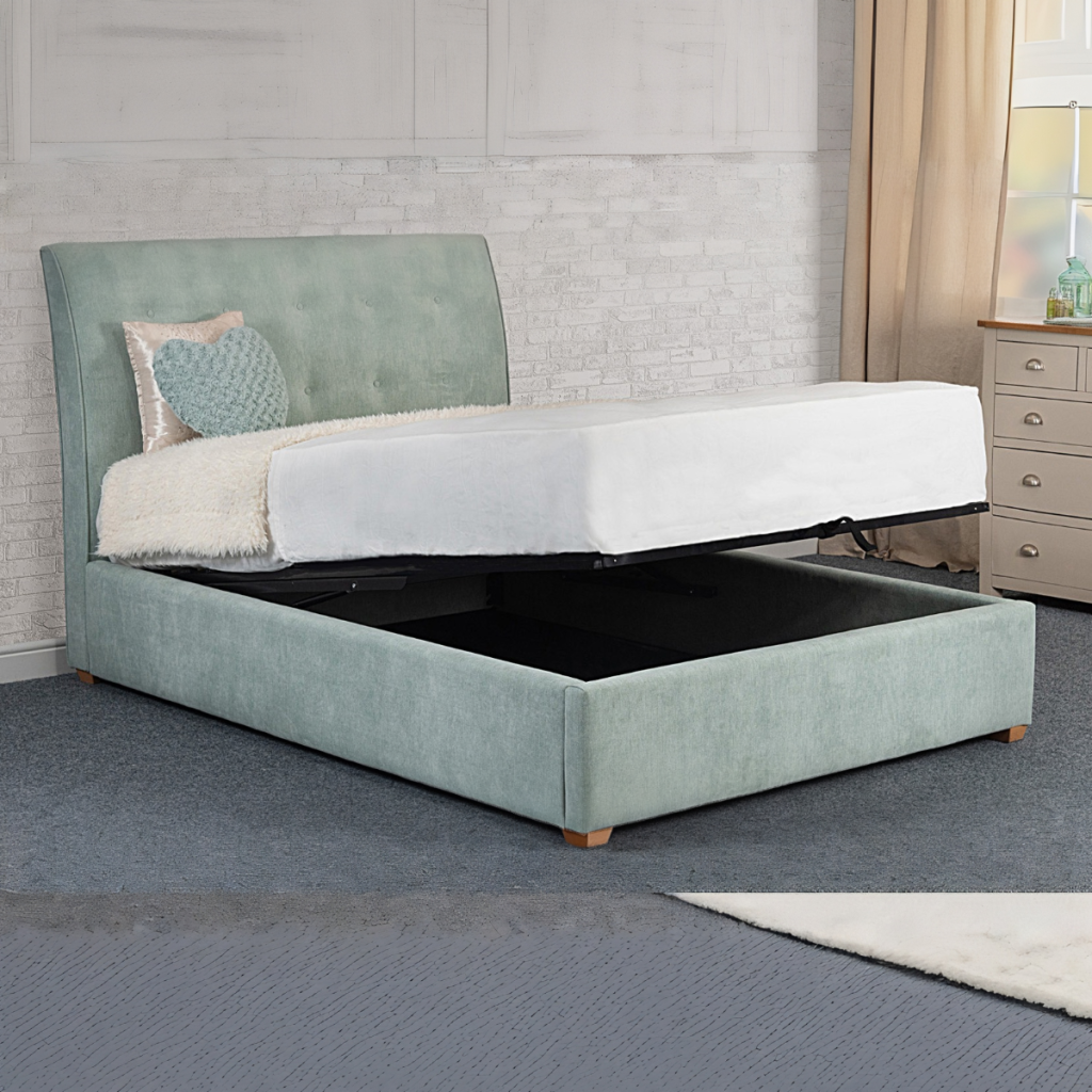 Sweet Dreams Harper Fabric Ottoman Bed Frame-Double