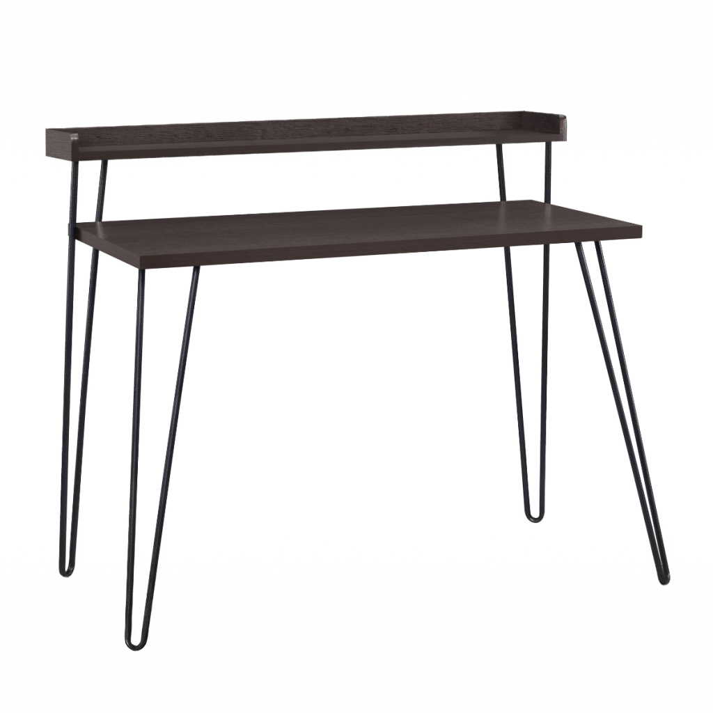 Dorel Haven Retro Desk With Riser-Espresso