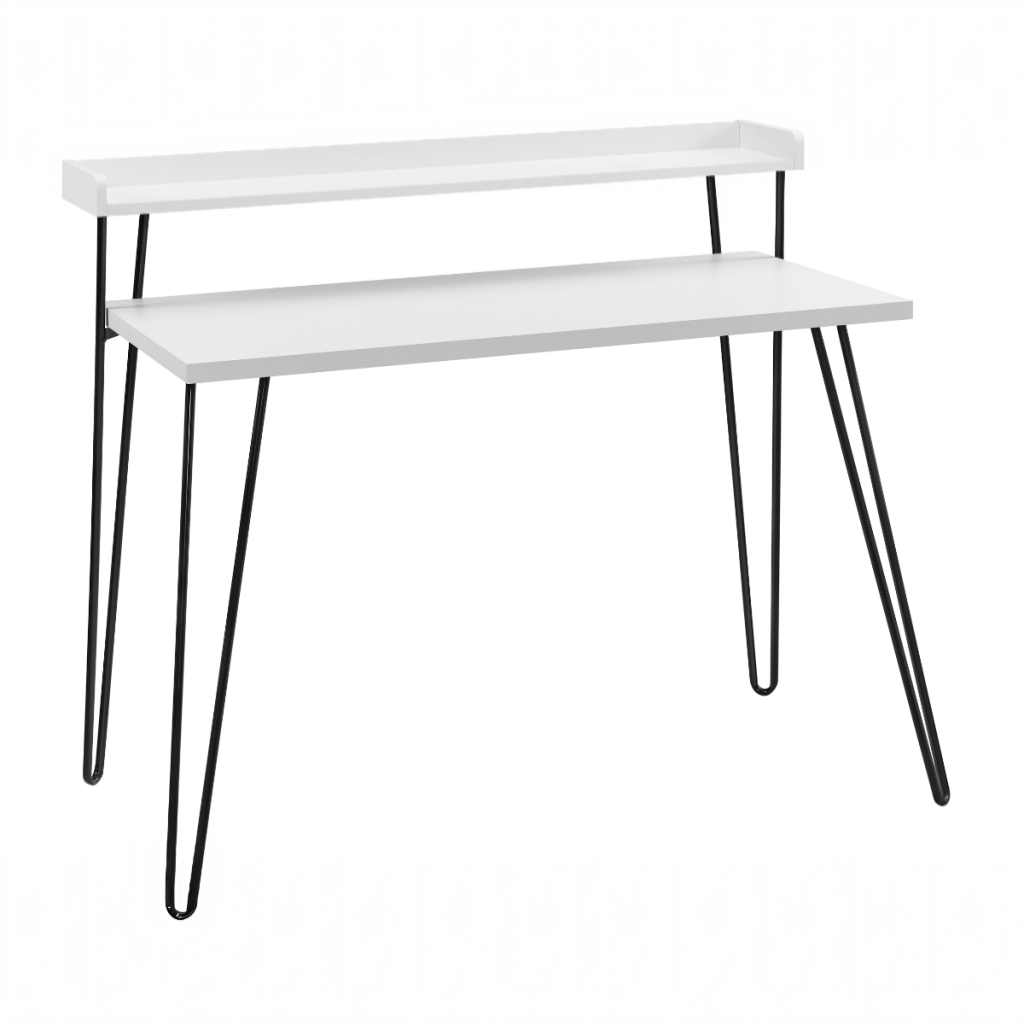 Dorel Haven Retro Desk With Riser-White