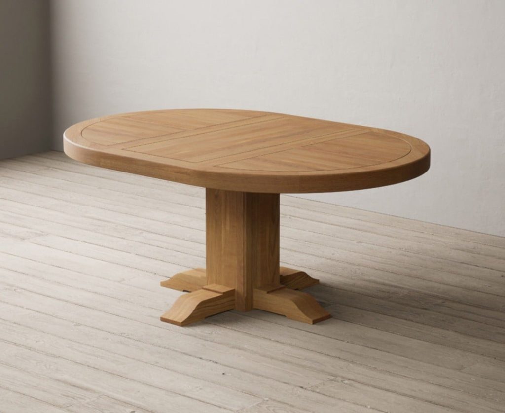Extending Helmsley Oak Pedestal Dining Table