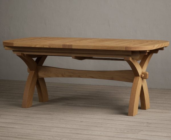 Extending Olympia 180cm Solid Oak Dining Table | Bed Sava