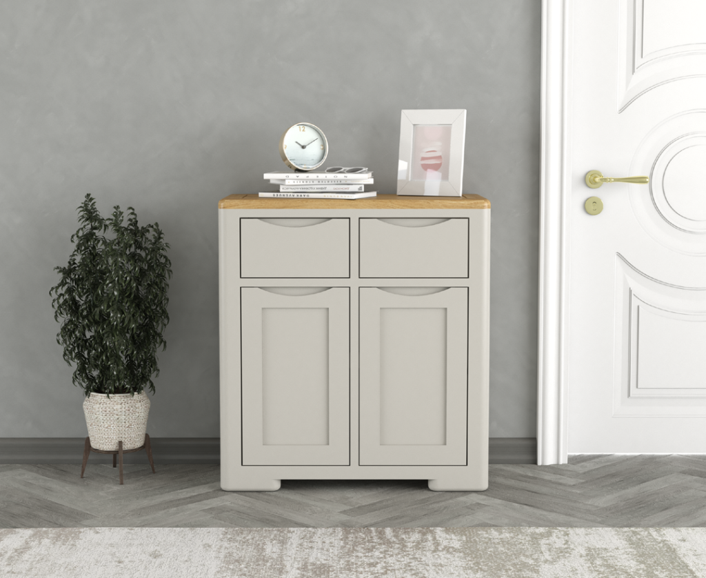 Alba Oak and Soft White Painted Hallway Sideboard