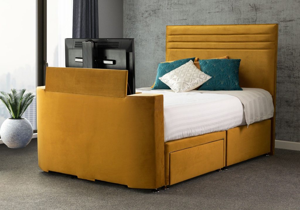 Sweet Dreams Image Chic TV Divan Bed-SuperKing-Side Lift Ottoman