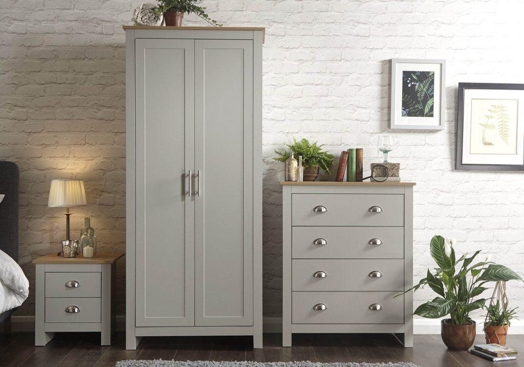 GFW Lancaster 3 Piece Bedroom Set-Grey