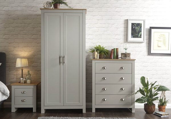 GFW Lancaster 3 Piece Bedroom Set Grey | Bed Sava