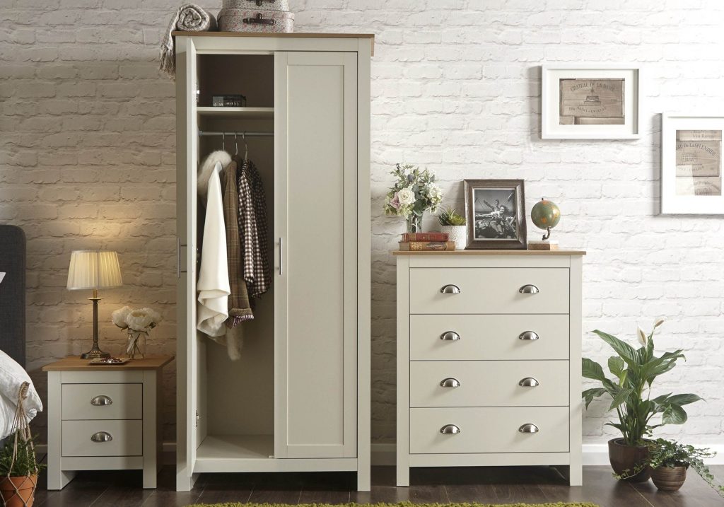 GFW Lancaster 3 Piece Bedroom Set-Cream
