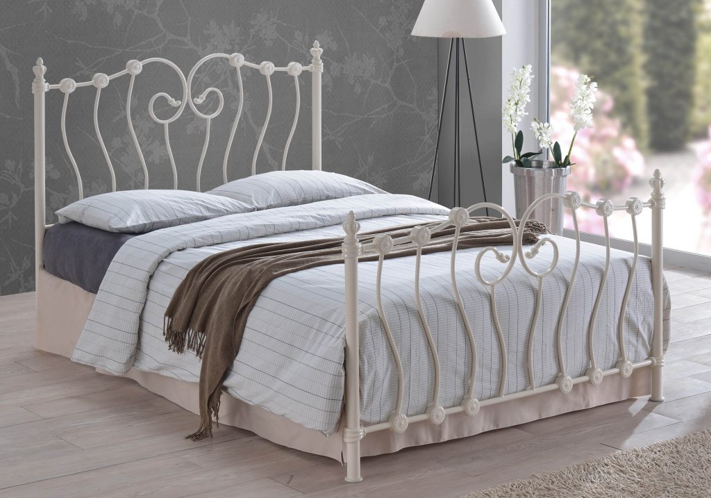 Time Living Inova Metal Bed Frame -Ivory-Small Double