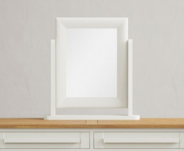 Signal White Painted Dressing Table Mirror | Bed Sava