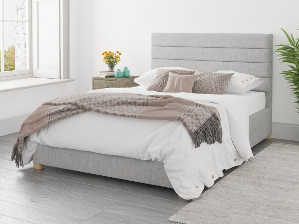 Aspire Kelly Ottoman Bed Pure Pastel Cotton Storm  SuperKing | Bed Sava