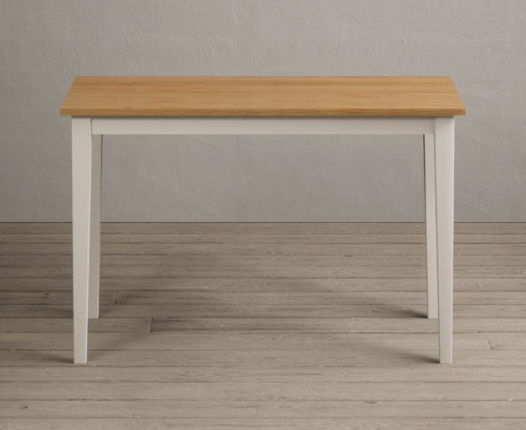 Kendal 115cm Solid Oak and Cream Painted Dining Table