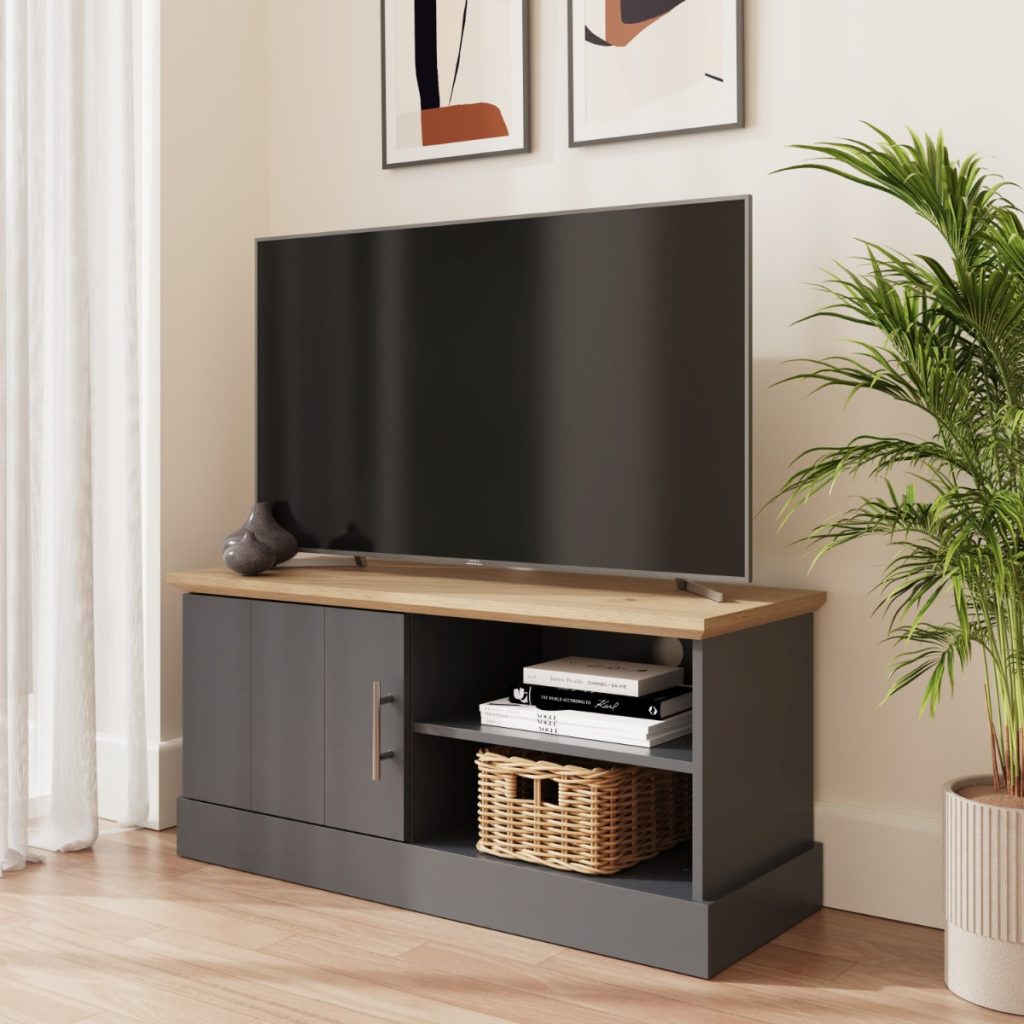 GFW Kendal Small TV Unit -Slate Blue