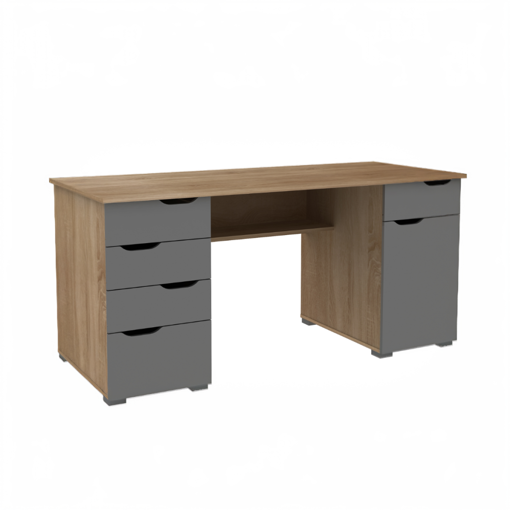 Alphason Kentucky Desk-Light Oak and Grey