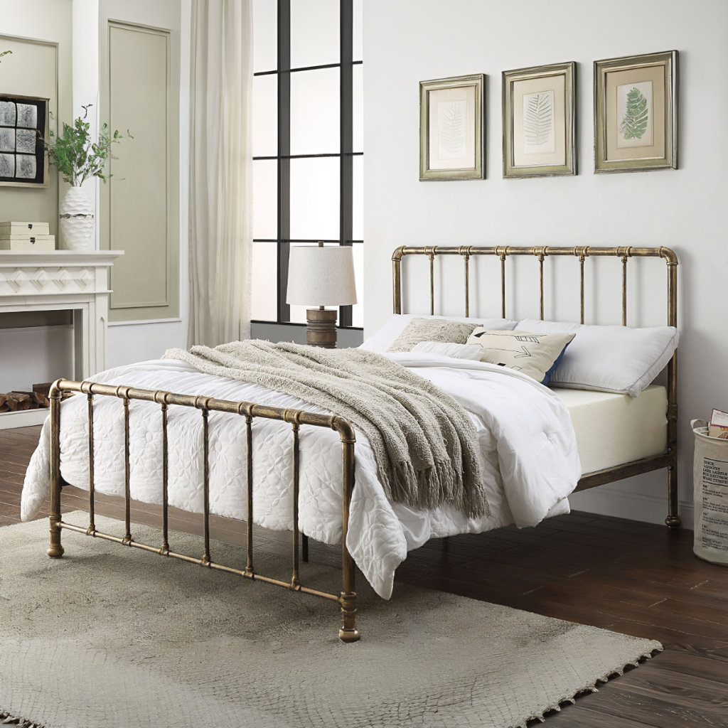 Flintshire Furniture Kinnerton Antique Bronze Metal Bed Frame-Kingsize