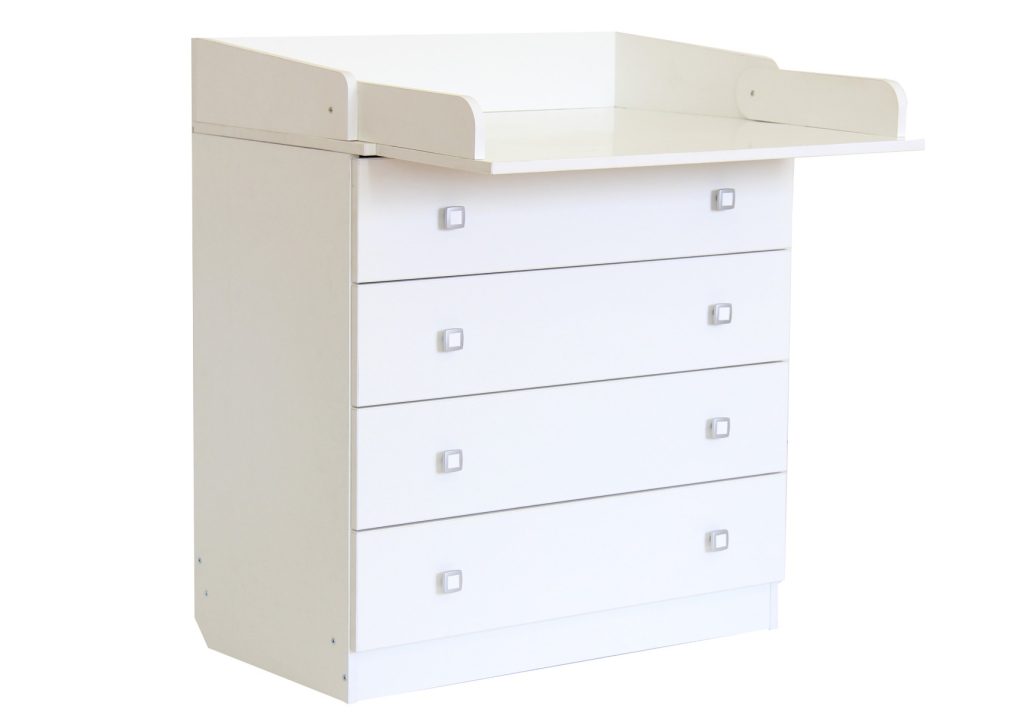 Kidsaw Kudl Kids 4 Drawer Changing Unit 1580 in White