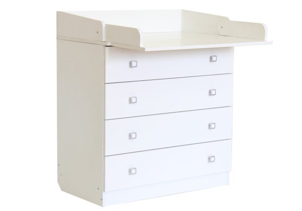Kidsaw Kudl Kids 4 Drawer Changing Unit 1580 in White | Bed Sava