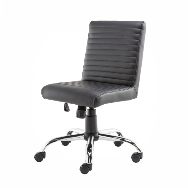 Alphason Lane Black Faux Leather Office Chair | Bed Sava