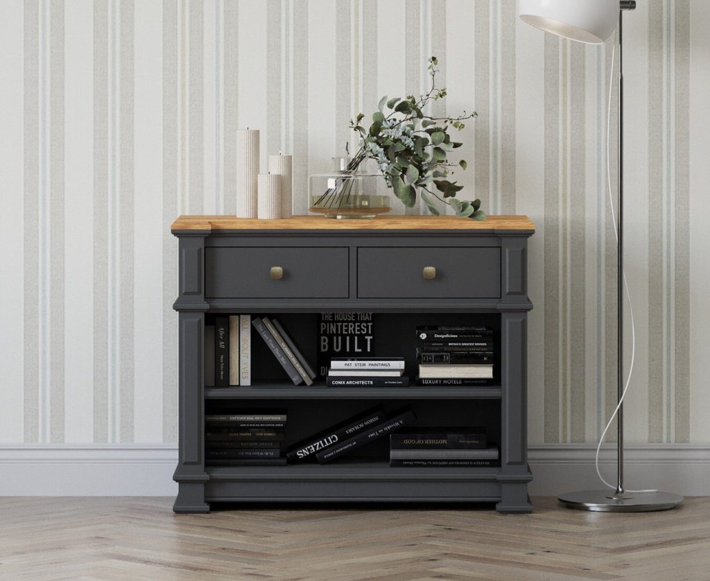 Lawson Oak and Charcoal Grey Painted Console Table
