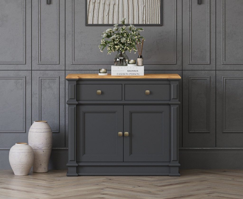 Lawson Oak and Charcoal Grey Painted Small Sideboard