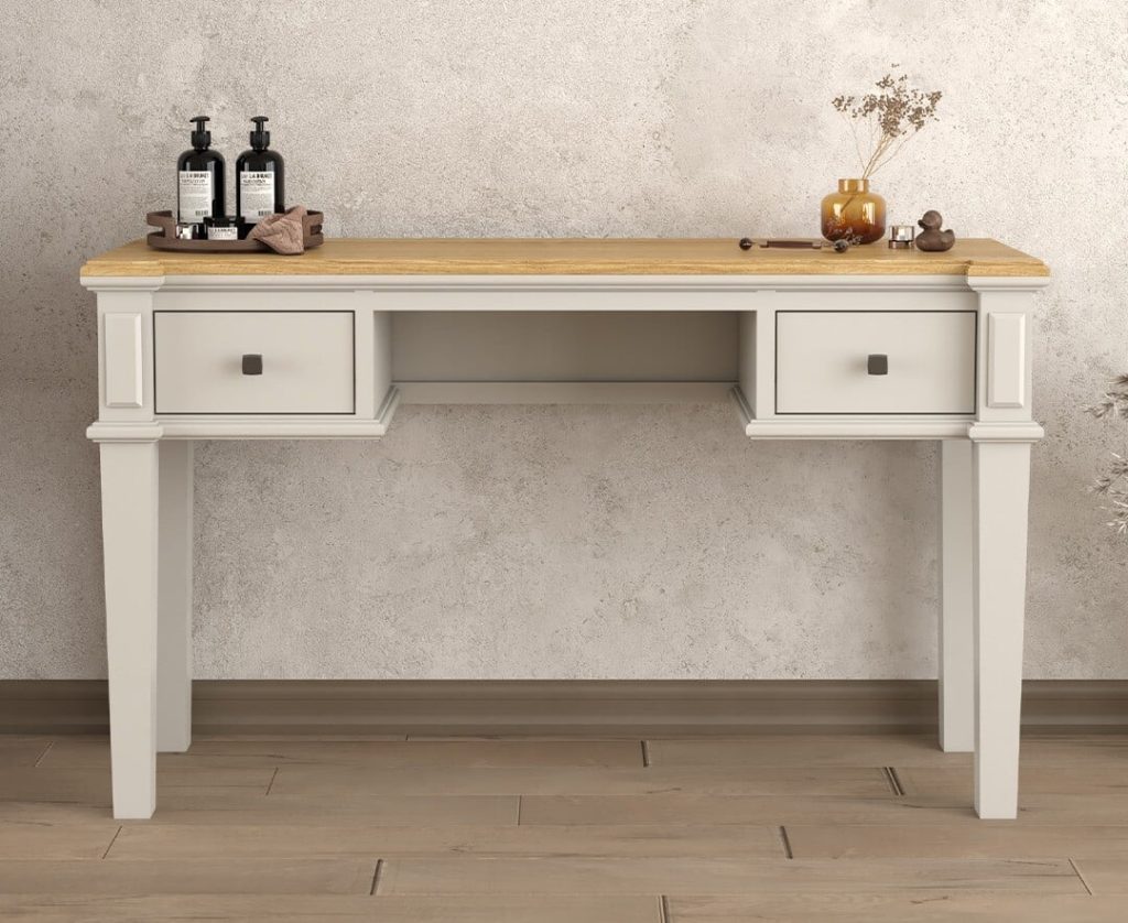 Lawson Oak and Soft White Painted Dressing Table