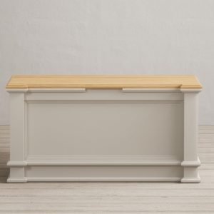 Lawson Oak and Soft White Painted Blanket Box | Bed Sava