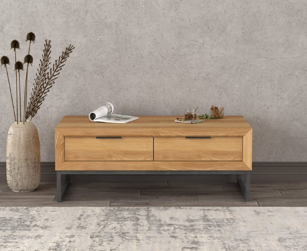 Loft Solid Oak 4 Drawer Coffee Table