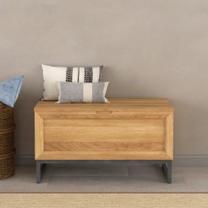 Loft Solid Oak Blanket Box | Bed Sava