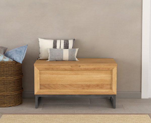 Loft Solid Oak Blanket Box | Bed Sava