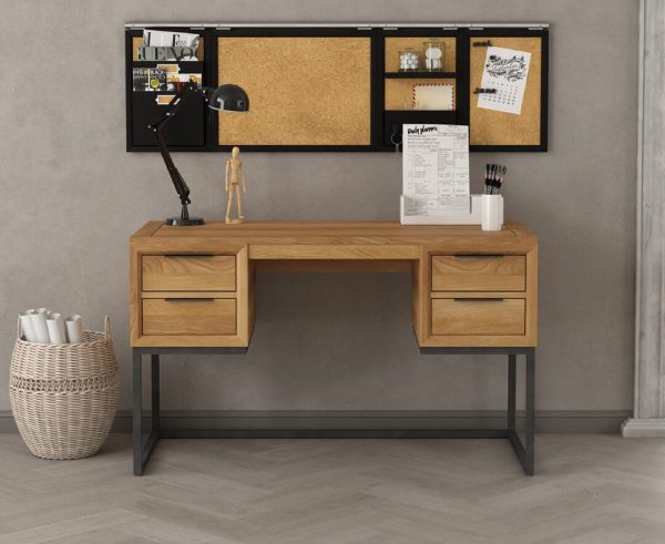 Loft Solid Oak Computer Desk | Bed Sava