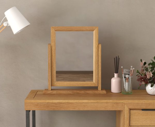 Loft Solid Oak Dressing Table Mirror | Bed Sava