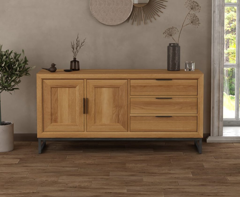 Loft Solid Oak Extra Large Sideboard
