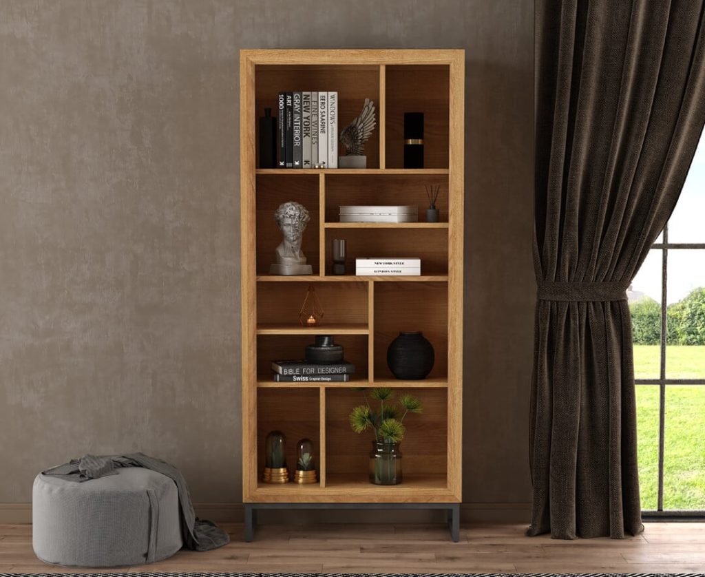 Loft Solid Oak Tall Bookcase