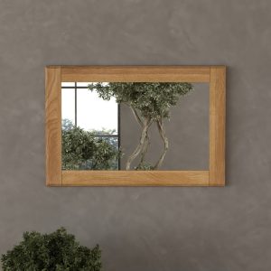 Loft Solid Oak Wall Mirror | Bed Sava