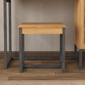 Loft Solid Oak Dressing Table Stool | Bed Sava