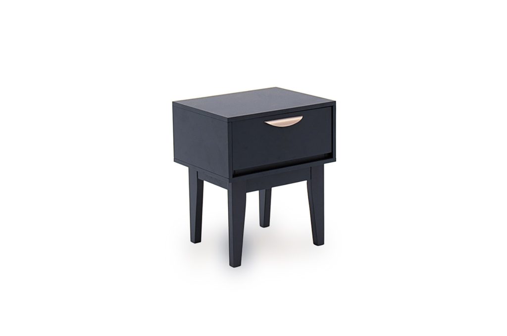 Vida Living Luna Bedside Table - 1 Drawer - Blue