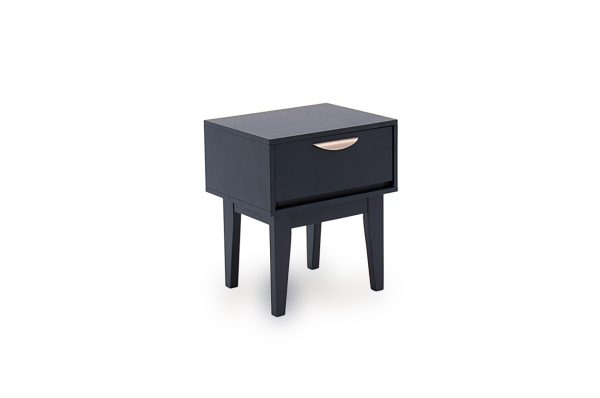 Vida Living Luna Bedside Table  1 Drawer  Blue | Bed Sava
