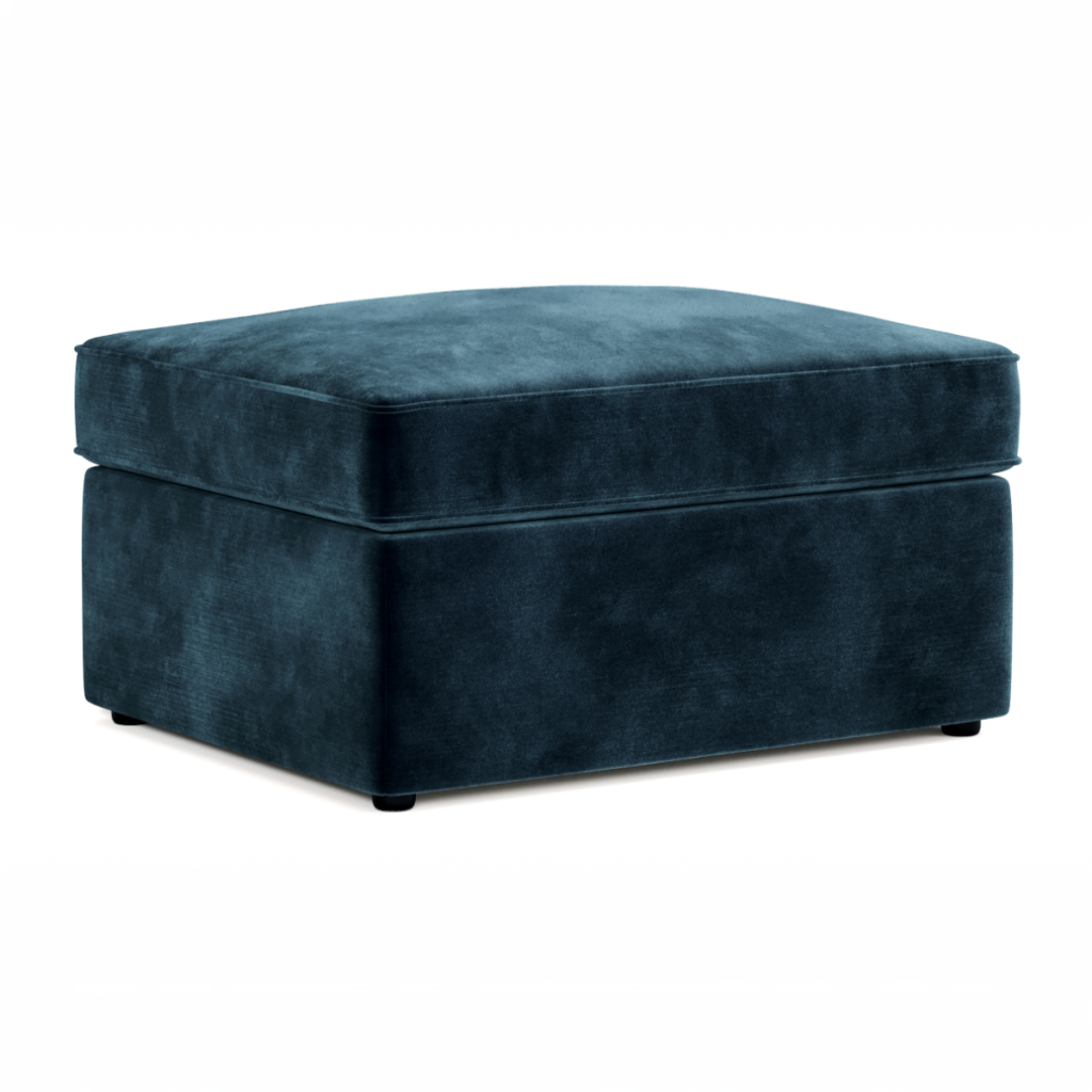 Jay Be® Footstool Bed Luxe Velvet Airforce | Bed Sava