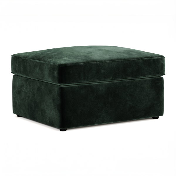 Jay Be® Footstool Bed Luxe Velvet Bottle Green | Bed Sava