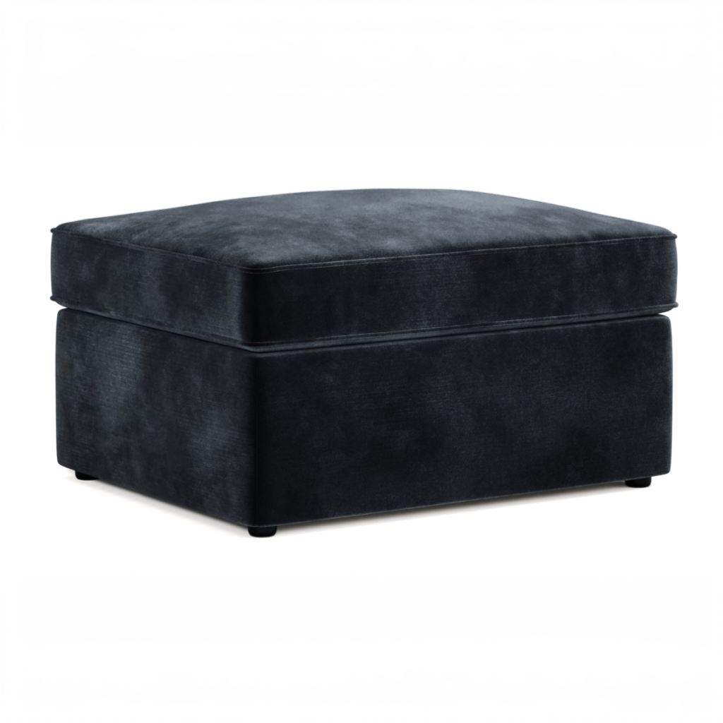 Jay Be® Footstool Bed Luxe Velvet Charcoal | Bed Sava