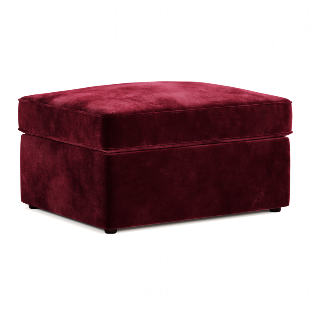 Jay Be® Footstool Bed Luxe Velvet Shiraz | Bed Sava