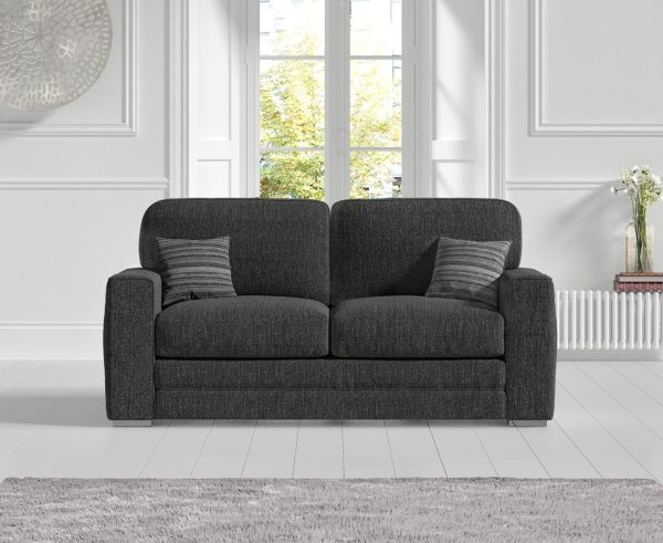 Madden Charcoal Grey Fabric Two Seater Sofa | Bed Sava
