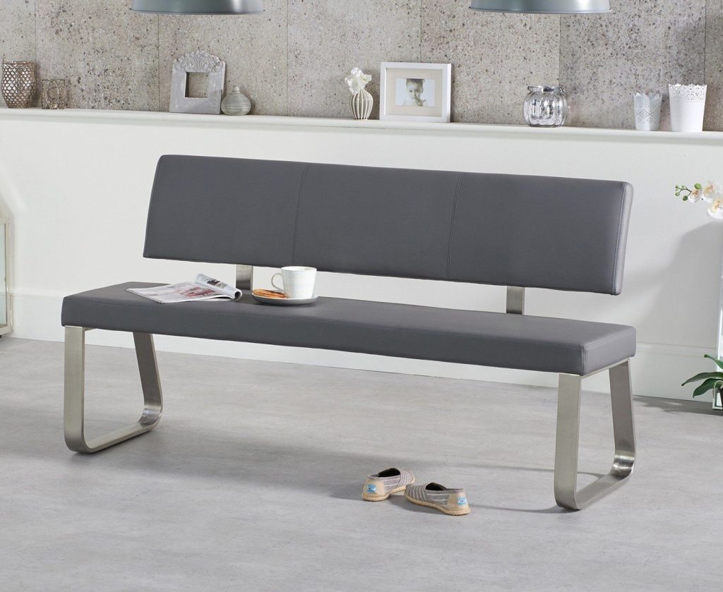 Austin Large Grey Bench With Back