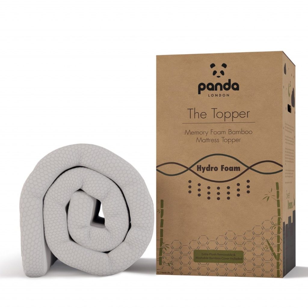 Panda Memory Foam Bamboo Mattress Topper-Double
