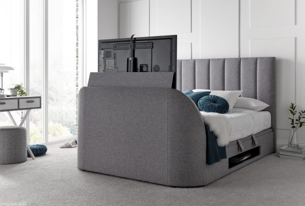 Kaydian Medburn Ottoman TV Bed Grey SuperKing | Bed Sava