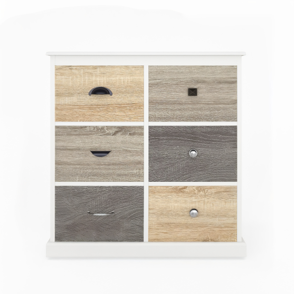 Dorel Mercer 6 Door Storage Cabinet White | Bed Sava