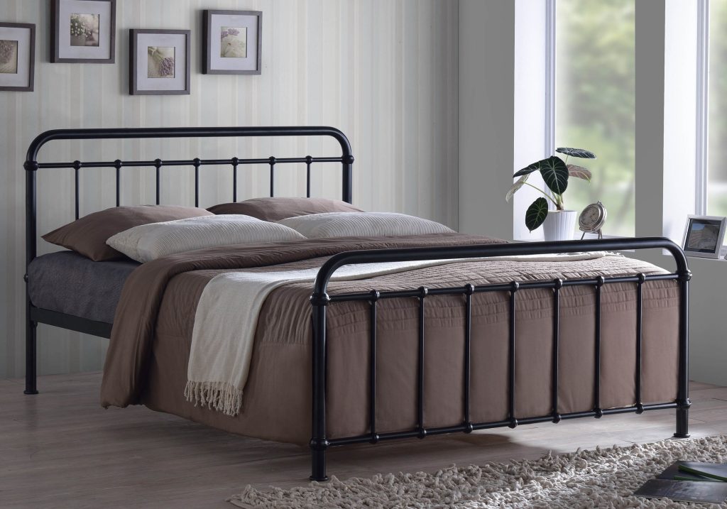 Time Living Miami Metal Bed Frame -Black -Kingsize
