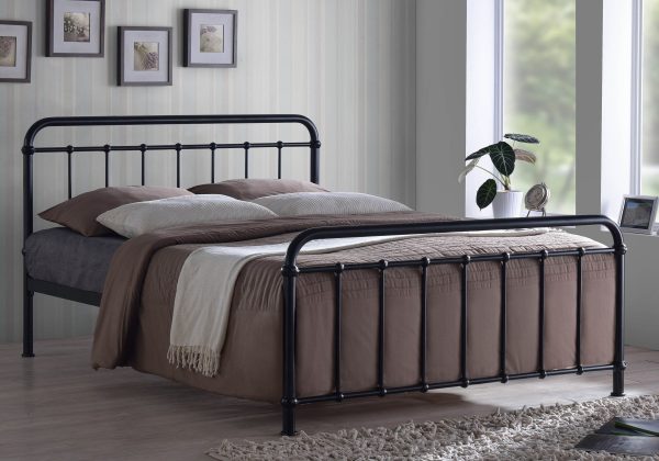 Time Living Miami Metal Bed Frame  Black  Kingsize | Bed Sava