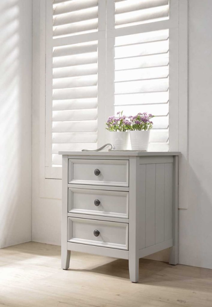 Vida Living Mila Bedside Table - 3 Drawer Clay