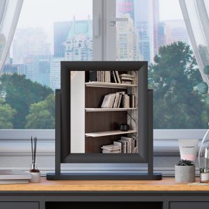 Charcoal Grey Painted Dressing Table Mirror | Bed Sava