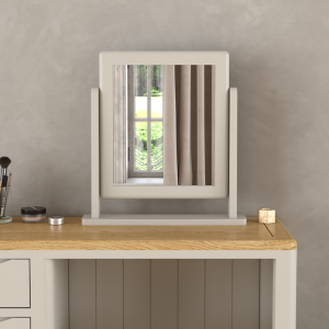 Soft White Painted Dressing Table Mirror | Bed Sava