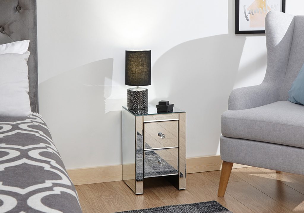 GFW Mirrored 2 Drawer Slim Chest